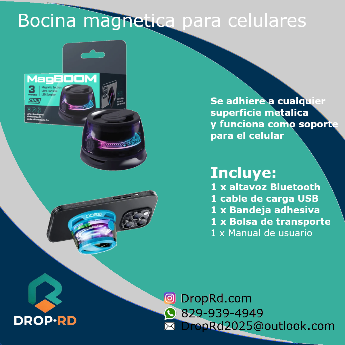 PARLANTE MAGNETICO PARA CELULAR